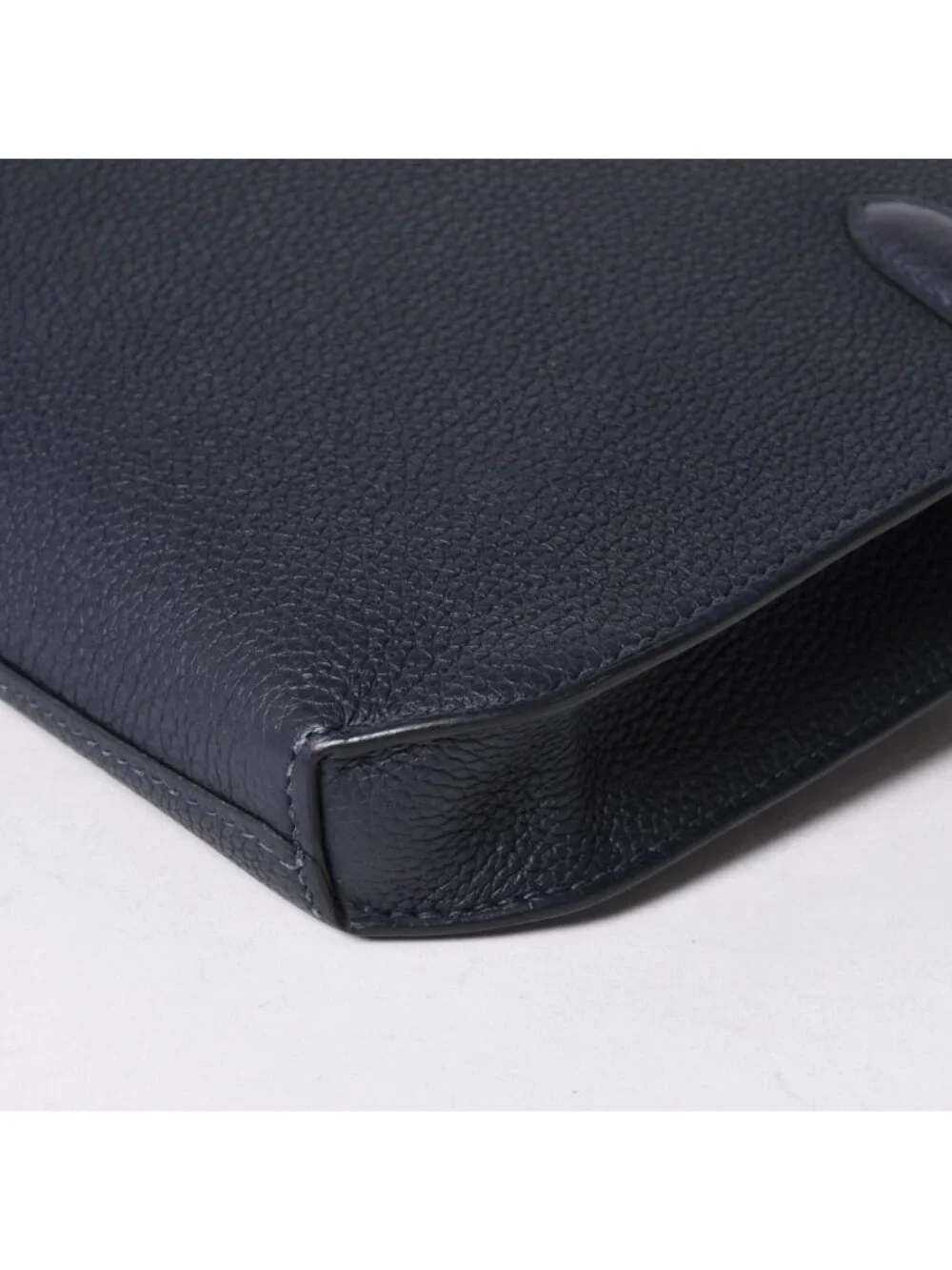 Hermes Clutch Kelly Depeches 25 Bleu Nuit Silver